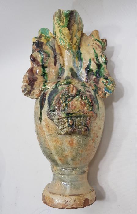 URGANLI YADİGARI YAZILI ÇOK NADİR SIRLI SERAMİK TESTİ