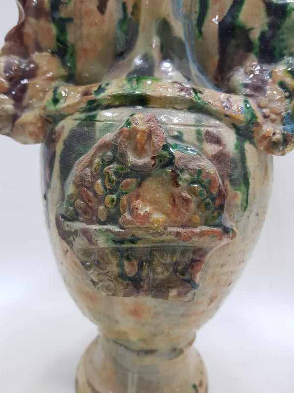 URGANLI YADİGARI YAZILI ÇOK NADİR SIRLI SERAMİK TESTİ