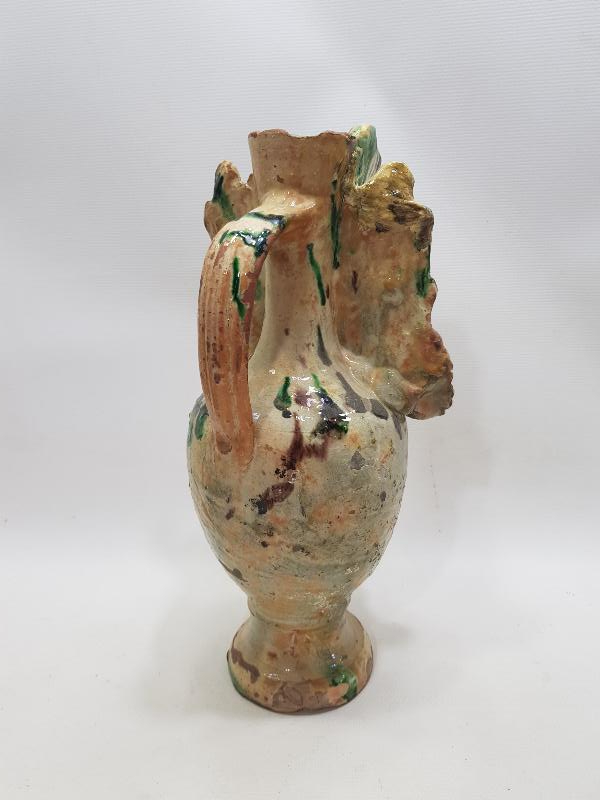 URGANLI YADİGARI YAZILI ÇOK NADİR SIRLI SERAMİK TESTİ