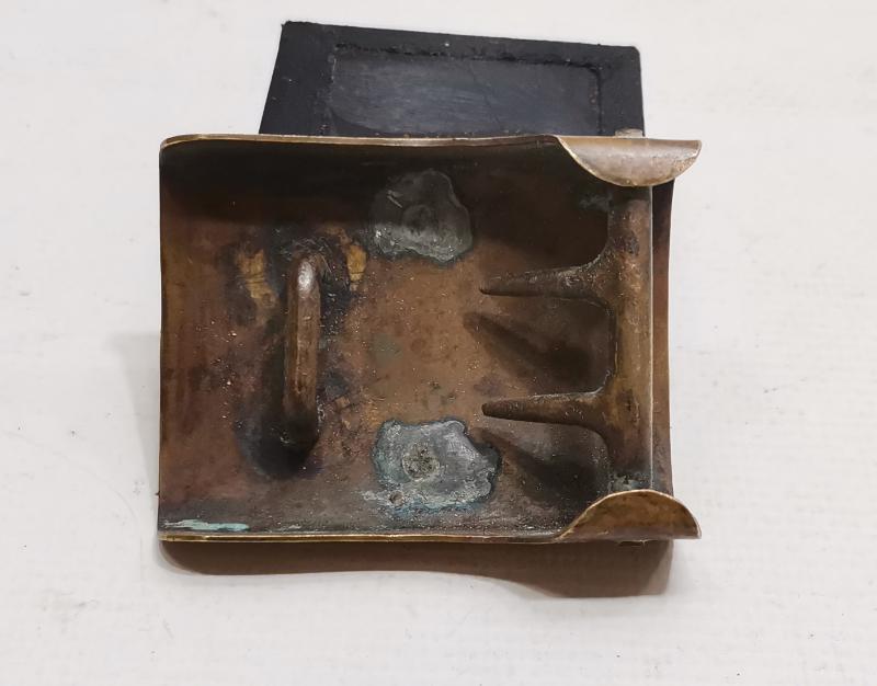 1. DÜNYA SAVAŞI DÖNEMİ ASAKİRİ ŞAHANE YAZILI ÇOK NADİR OSMANLI SUBAY KEMER TOKASI