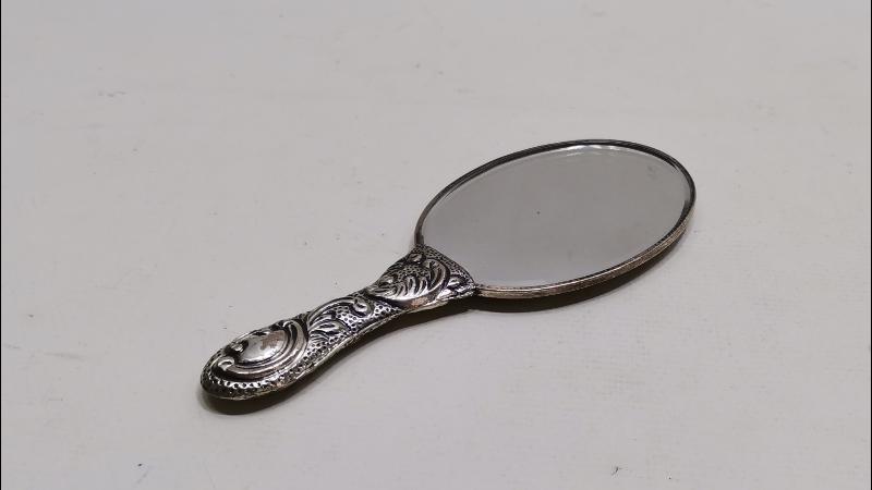 ANTİKA GÜMÜŞ EL AYNASI