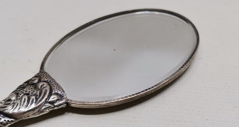 ANTİKA GÜMÜŞ EL AYNASI