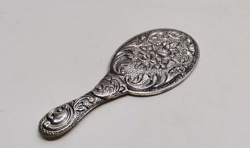 ANTİKA GÜMÜŞ EL AYNASI