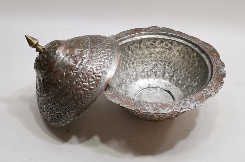 ANTİKA KAPAKLI BAKIR KASE