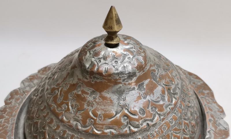 ANTİKA KAPAKLI BAKIR KASE