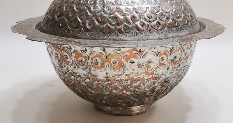 ANTİKA KAPAKLI BAKIR KASE