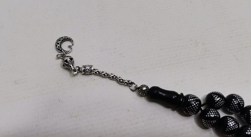 GÜMÜŞ ÇAKMA OLTU TAŞI TESPİH