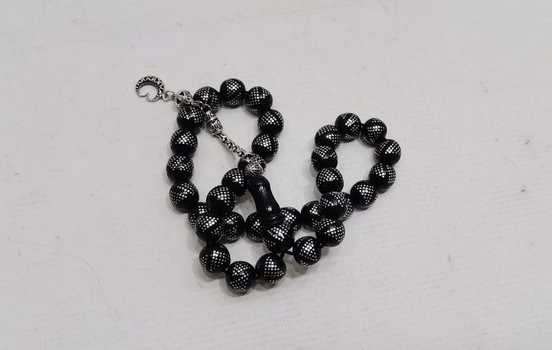 GÜMÜŞ ÇAKMA OLTU TAŞI TESPİH