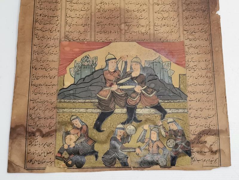 İRAN İŞİ EL ÇİZİMİ MİNYATÜR RESİMLİ LEVHA