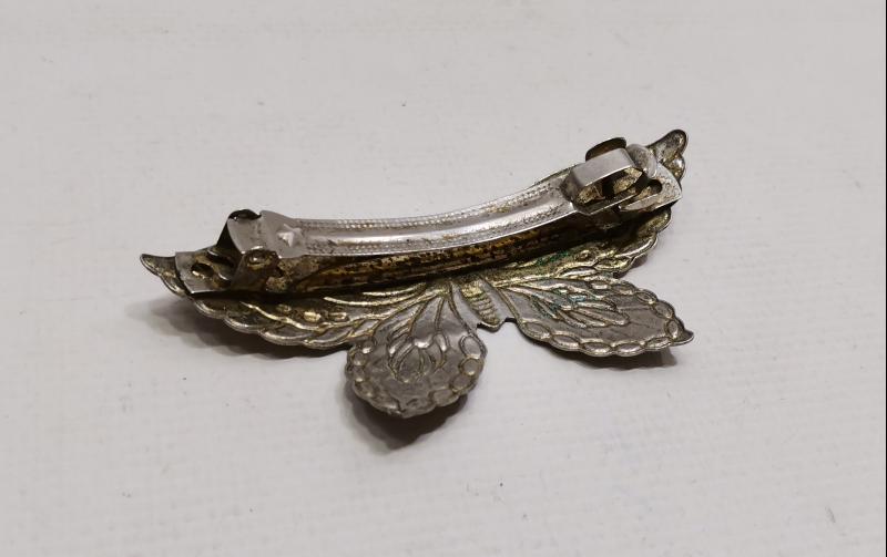 MİNELİ KELEBEK FORMLU ANTİKA SAÇ TOKASI