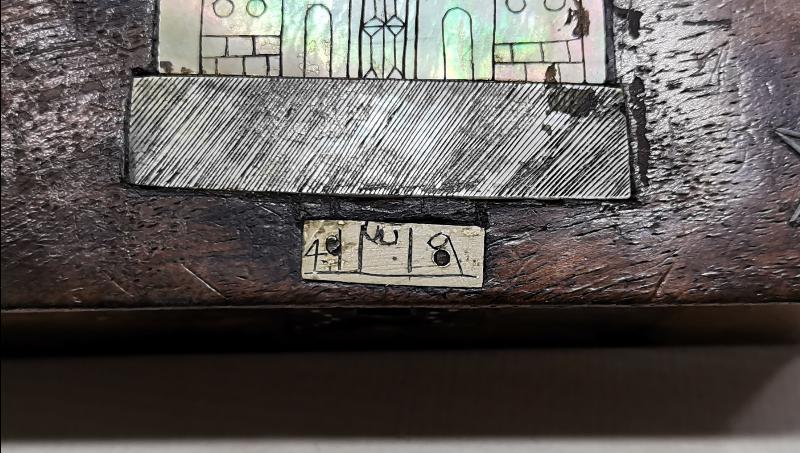 OSMANLI DÖNEMİ 1319 TARİHLİ AYASOFYA CAMİ GÖRSELLİ AHŞAP TÜTÜN TABAKASI