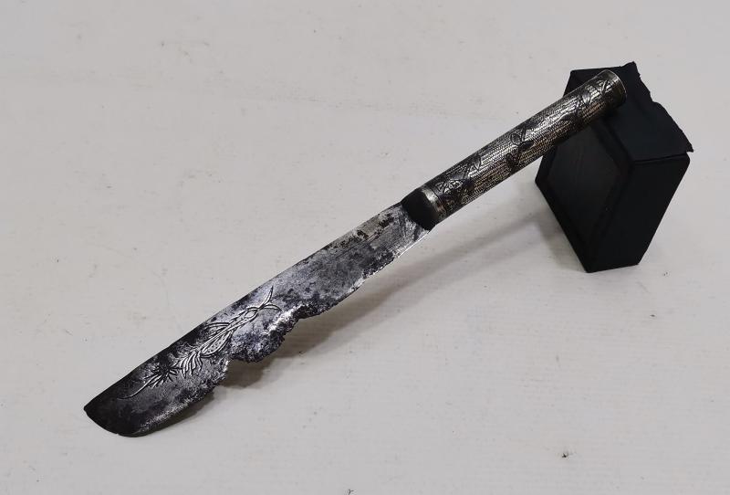 OSMANLI DÖNEMİ 1320 TARİHLİ VE GÜMÜŞ SAPLI HATTAT BIÇAĞI