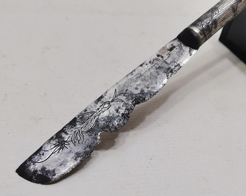 OSMANLI DÖNEMİ 1320 TARİHLİ VE GÜMÜŞ SAPLI HATTAT BIÇAĞI