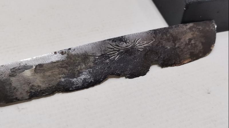 OSMANLI DÖNEMİ 1320 TARİHLİ VE GÜMÜŞ SAPLI HATTAT BIÇAĞI