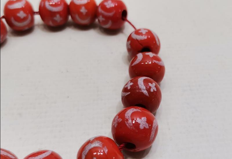 OSMANLI DÖNEMİ AY YILDIZLI ÇEKOSLAVAK BOHEM KRİSTAL CAM BİLEKLİK