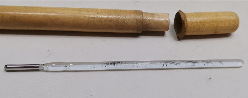 OSMANLI TIP TARİHİ - RUM İŞİ SMYRNE YAZILI ÇOK NADİR ATEŞ ÖLÇER TERMOMETRE