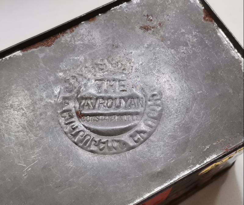 OSMANLICA, FRANSIZCA VE ERMENİCE YAVRUYAN YAZILI TENEKE KUTU