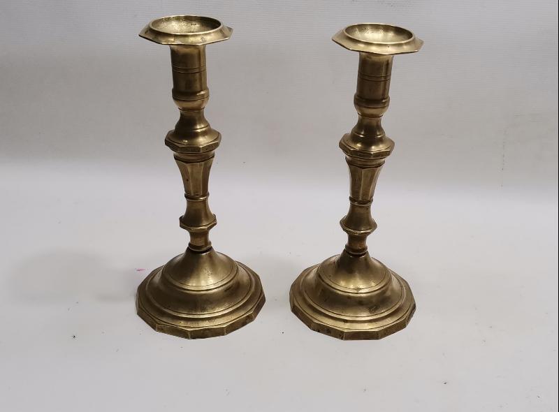 OSMANLICA SÜLEYMANİYE DAMGALI BİR ÇİFT PİRİNÇ ŞAMDAN