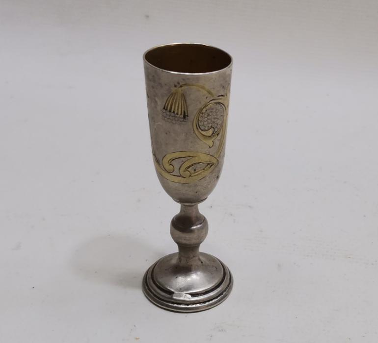 RUS YAPIMI 84 DAMGALI ANTİKA GÜMÜŞ KADEH