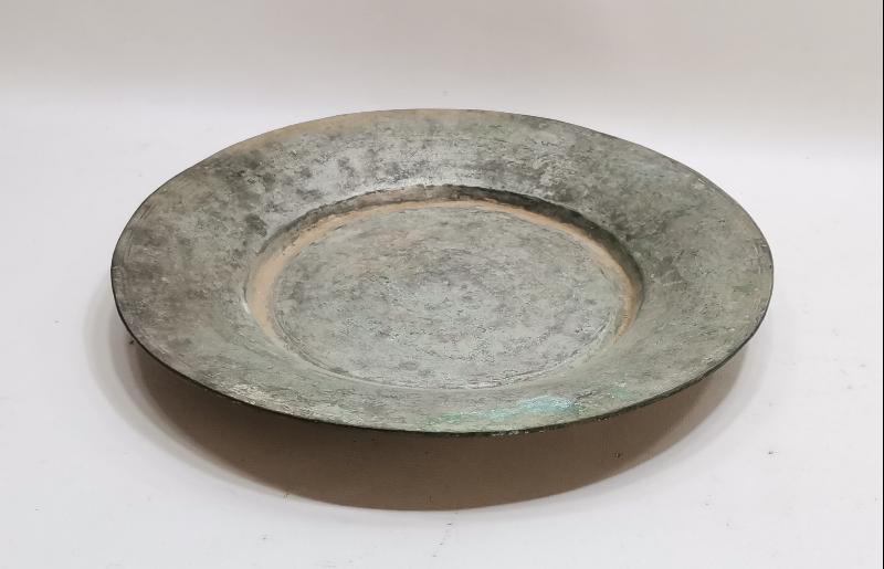 SAZ TUĞRALI VE OSMANLICA YAZILI BAKIR LENGER