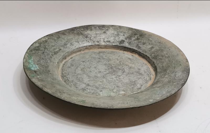 SAZ TUĞRALI VE OSMANLICA YAZILI BAKIR LENGER