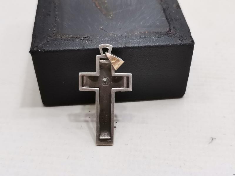 ANTİKA GÜMÜŞ HAÇ KOLYE UCU