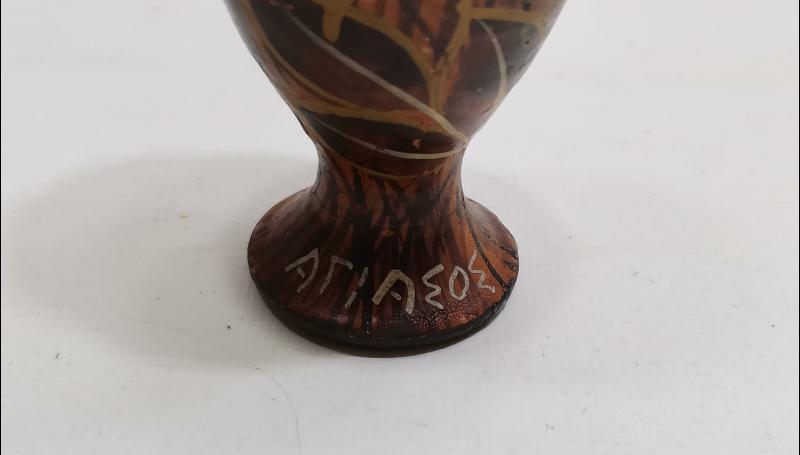 ANTİKA YUNAN İŞİ MİNİ SERAMİK VAZO