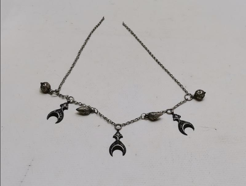 OSMANLI DÖNEMİ ÇERKES İŞİ GÜMÜŞ GERDANLIK 