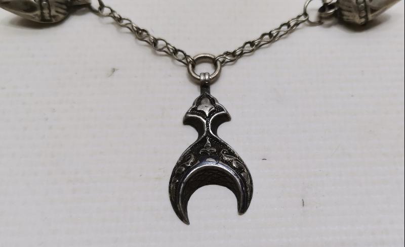 OSMANLI DÖNEMİ ÇERKES İŞİ GÜMÜŞ GERDANLIK 