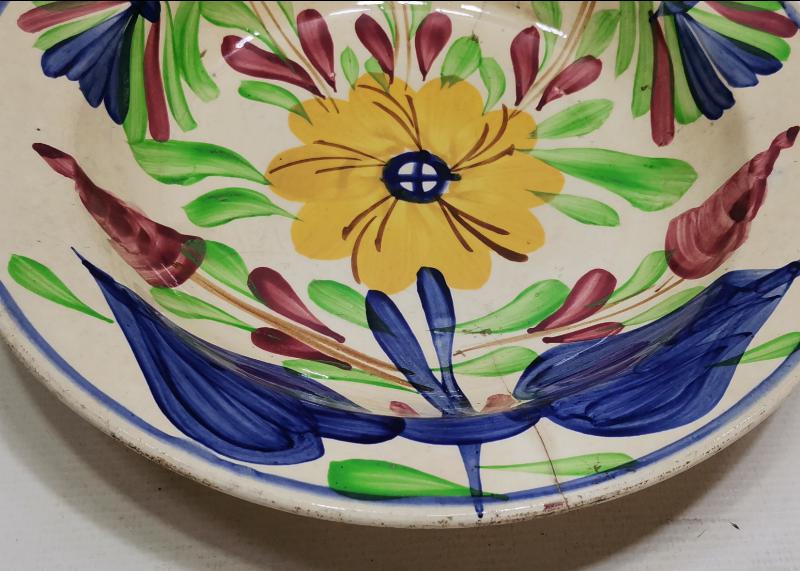 OSMANLI DÖNEMİ ÇİÇEKLİ PORSELEN TABAK