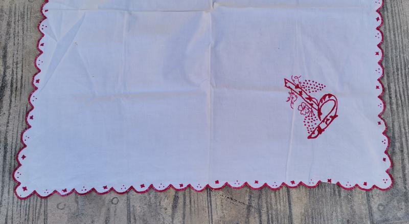 OSMANLICA İNİSİYALLİ SEHPA ÖRTÜSÜ