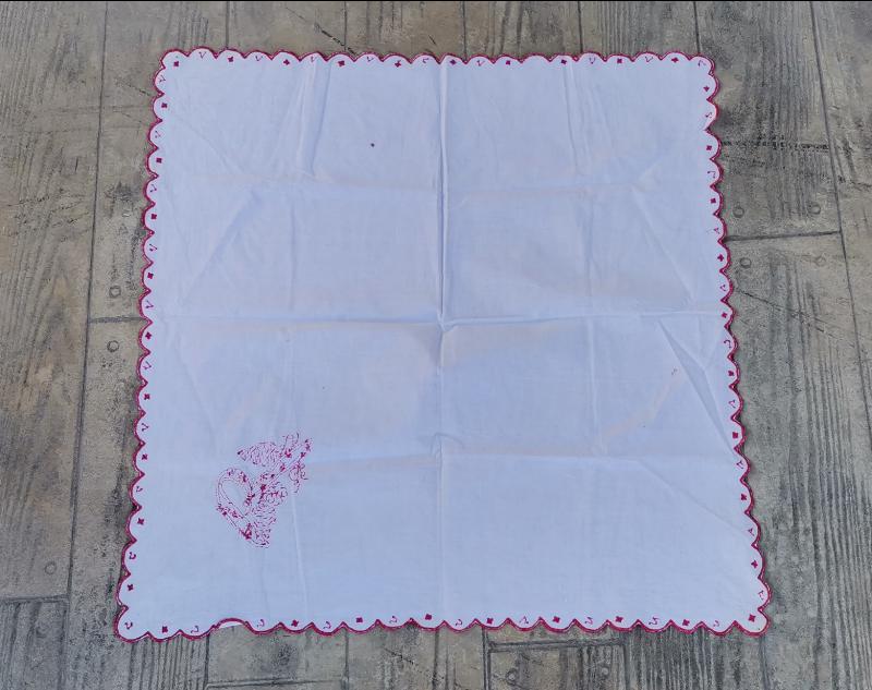 OSMANLICA İNİSİYALLİ SEHPA ÖRTÜSÜ