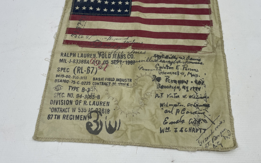 ANTİKA AMERİKAN BAYRAKLI KUMAŞ PARÇASI