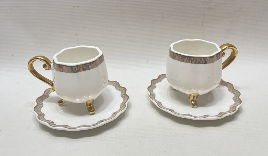 ANTİKA ÇİFT PORSELEN KAHVE TAKIMI