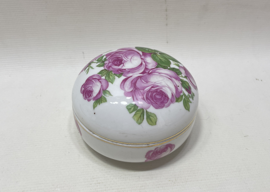 ANTİKA PORSELEN KAPAKLI MÜCEVHER KUTUSU