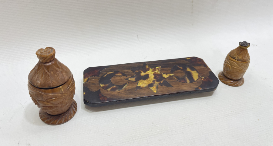 BAĞA VE KUKADAN MAMUL AY YILDIZLI ANTİKA HOKKA TAKIMI