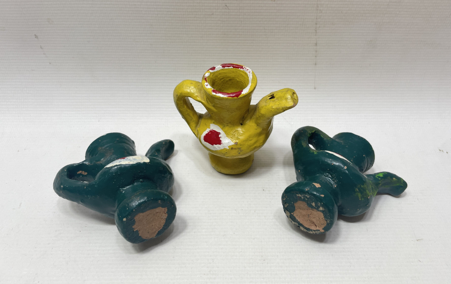 EL BOYAMA ANTİKA OYUNCAK TOPRAK DÜDÜK LOTU