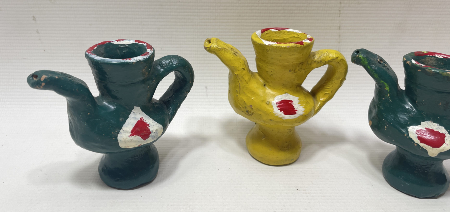 EL BOYAMA ANTİKA OYUNCAK TOPRAK DÜDÜK LOTU