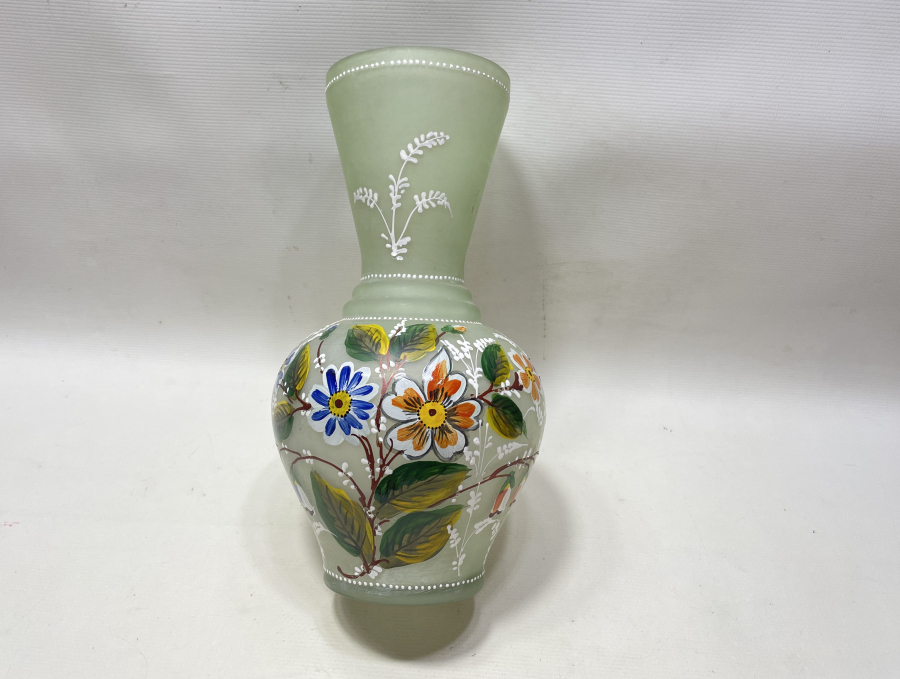 EL BOYAMA ÜZERİ MİNELİ ANTİKA VAZO