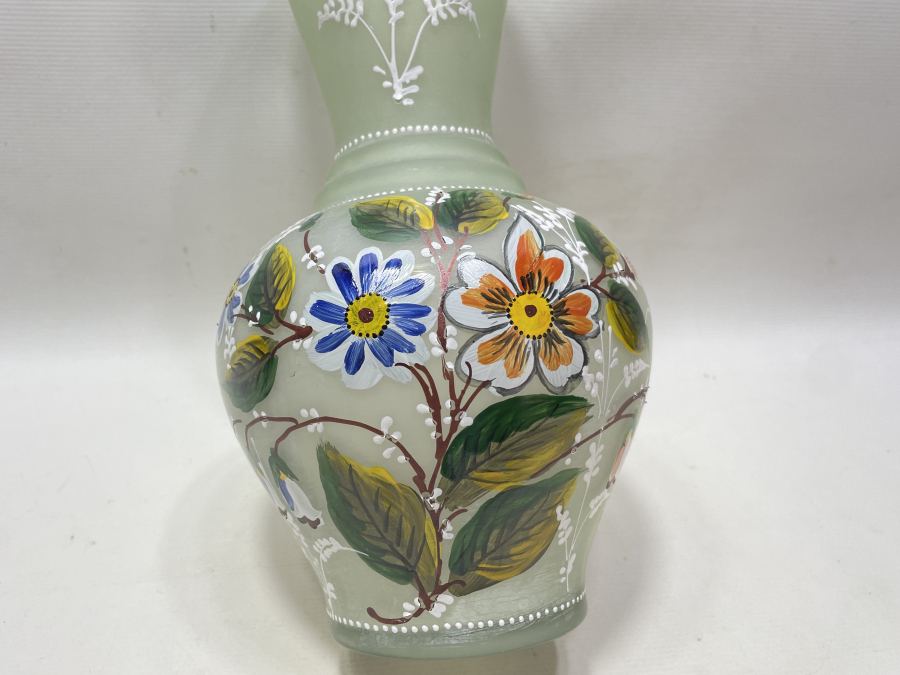 EL BOYAMA ÜZERİ MİNELİ ANTİKA VAZO