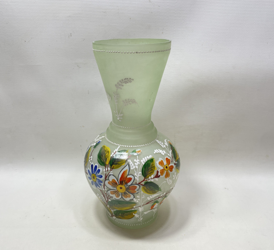 EL BOYAMA ÜZERİ MİNELİ ANTİKA VAZO