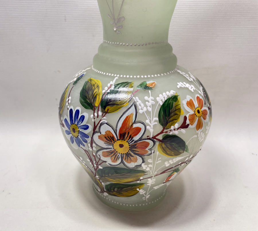 EL BOYAMA ÜZERİ MİNELİ ANTİKA VAZO