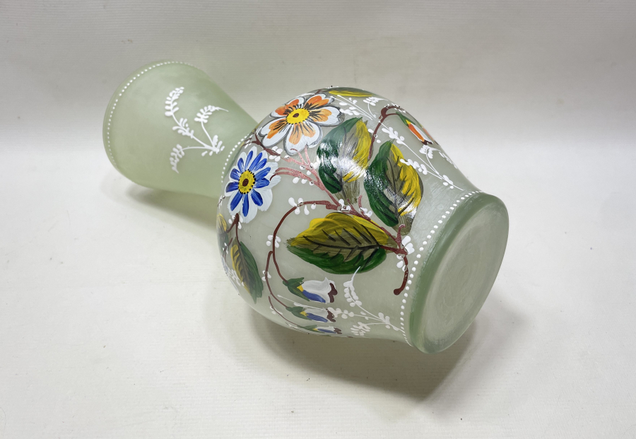 EL BOYAMA ÜZERİ MİNELİ ANTİKA VAZO