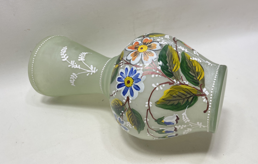 EL BOYAMA ÜZERİ MİNELİ ANTİKA VAZO