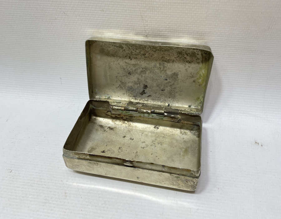 İÇİ OSMANLICA YAZILI KALEM İŞÇİLİKLİ OSMANLI DÖNEMİ TÜTÜN TABAKASI