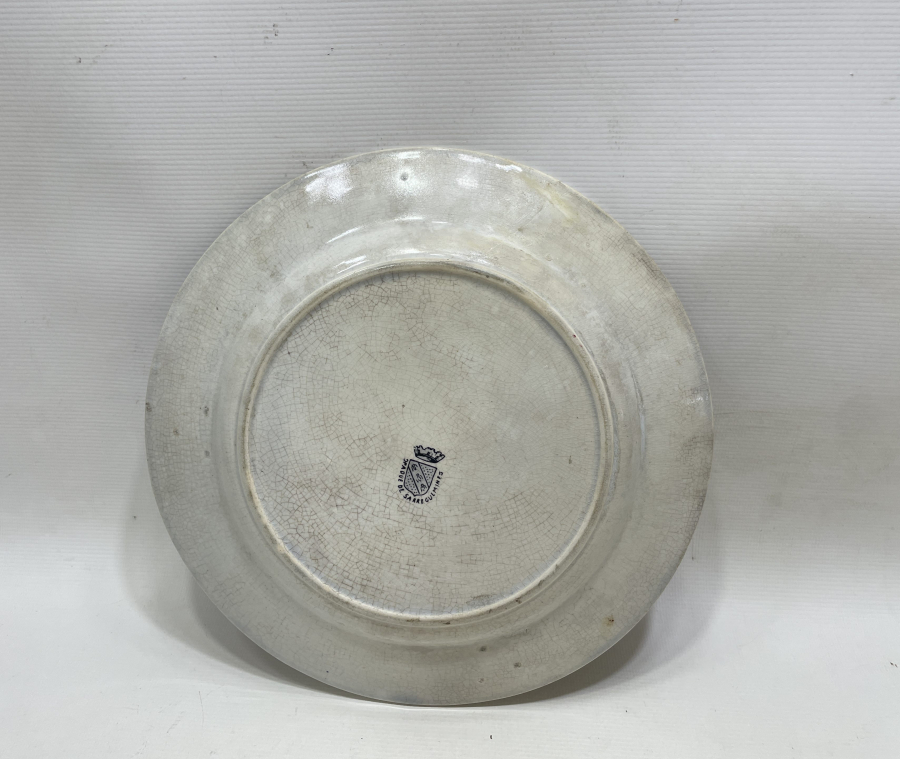 OSMANLI DÖNEMİ EL BOYAMA NADİR FORMDA AY YILDIZLI TABAK