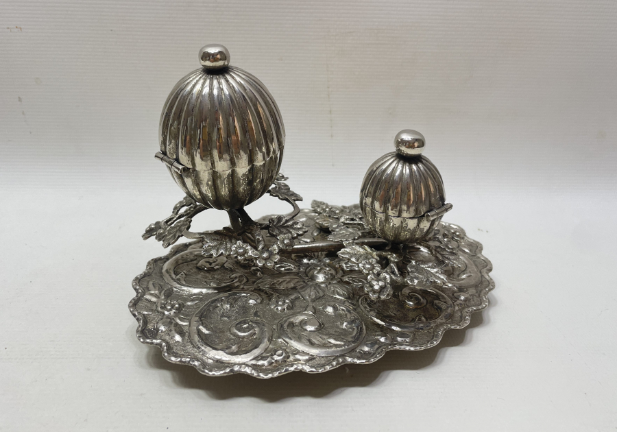 OSMANLI DÖNEMİ GÜMÜŞ KAPLAMA ÇİFTE BUHURDAN