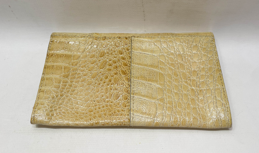 TİMSAH DERİSİNDEN MAMUL ANTİKA CÜZDAN