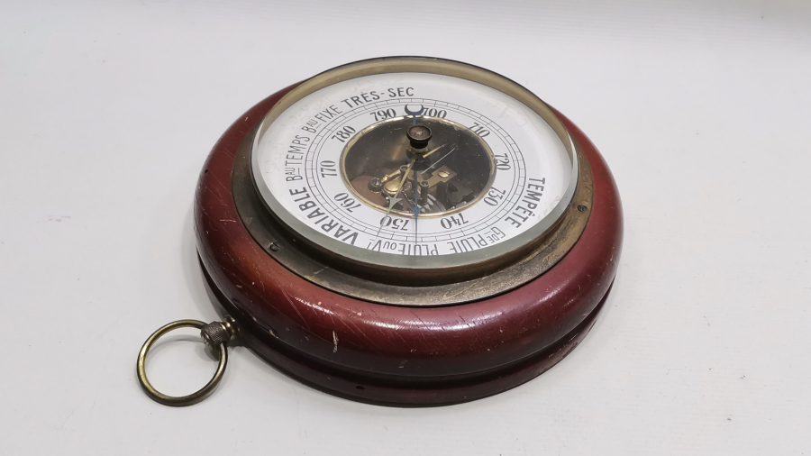 ÜZERİ OSMANLICA YAZILI OSMANLI DÖNEMİ NADİR FORM BAROMETRE