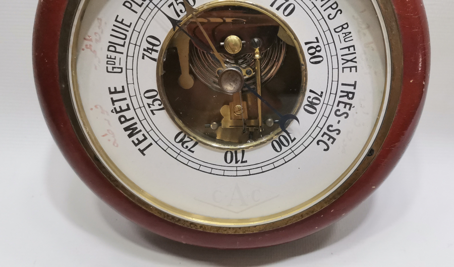 ÜZERİ OSMANLICA YAZILI OSMANLI DÖNEMİ NADİR FORM BAROMETRE